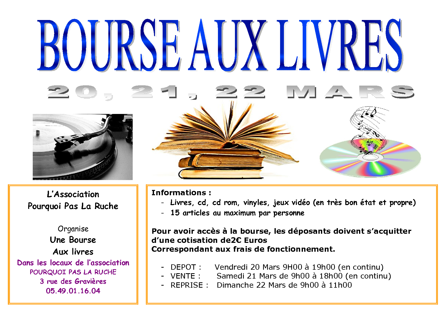 Bourse Aux Livres Mars 2015 | Pourquoi Pas La Ruche